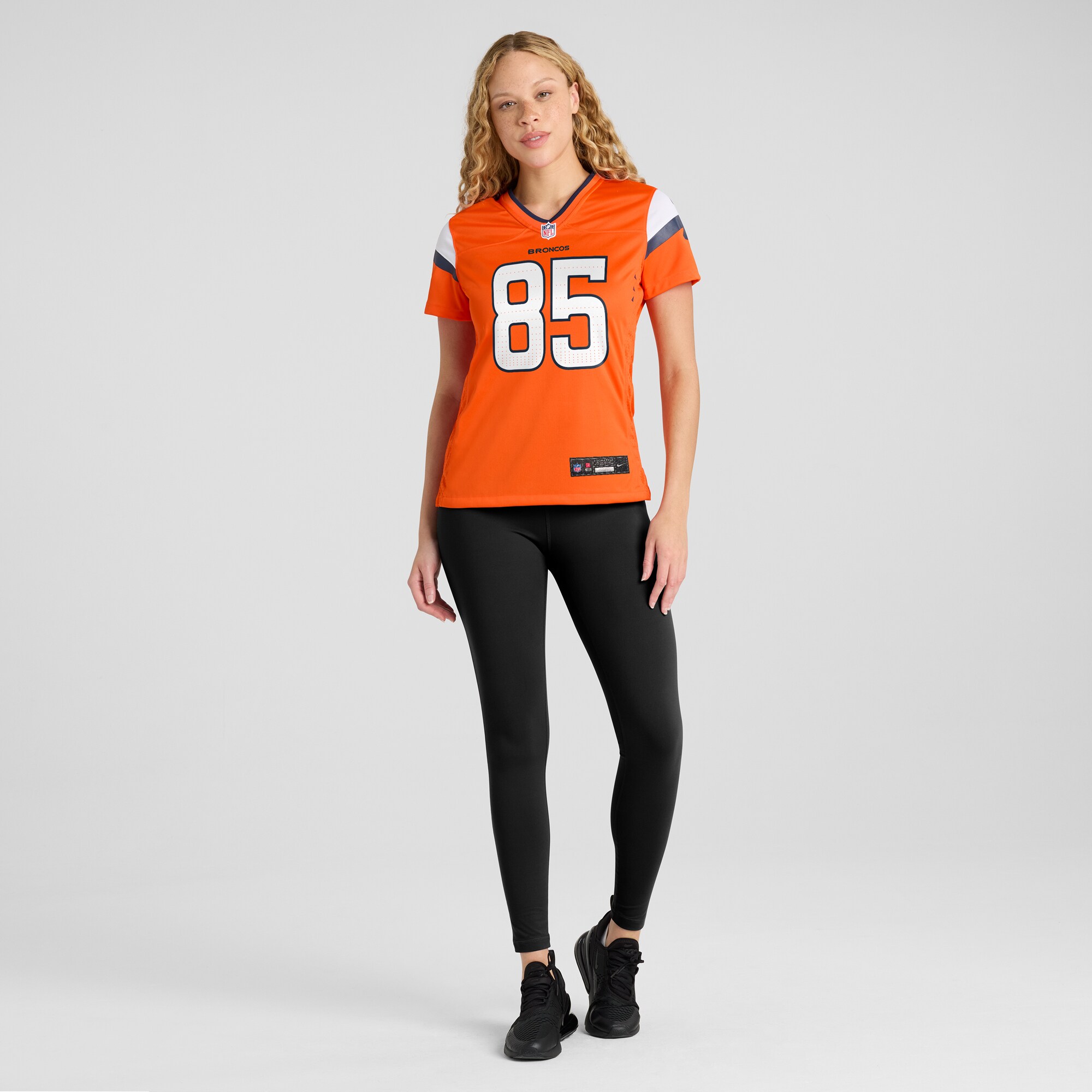 Denver Broncos Lucas Krull Orange Team Game NFL Jersey Women's
