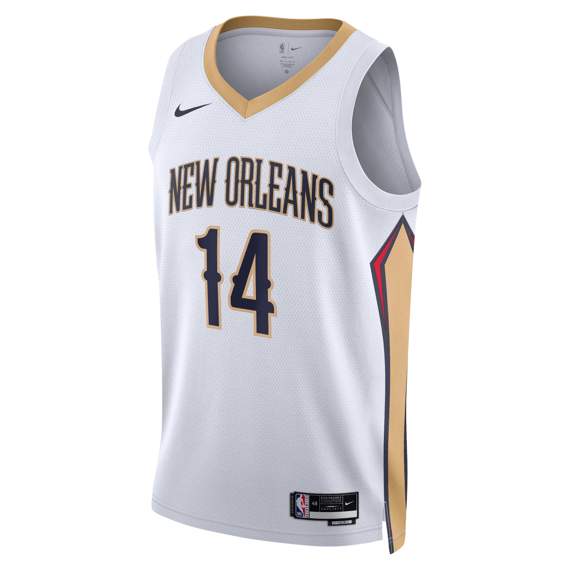 New Orleans Pelicans Association Edition Swingman White Brandon Ingra Unisex NBA Jersey Unisex