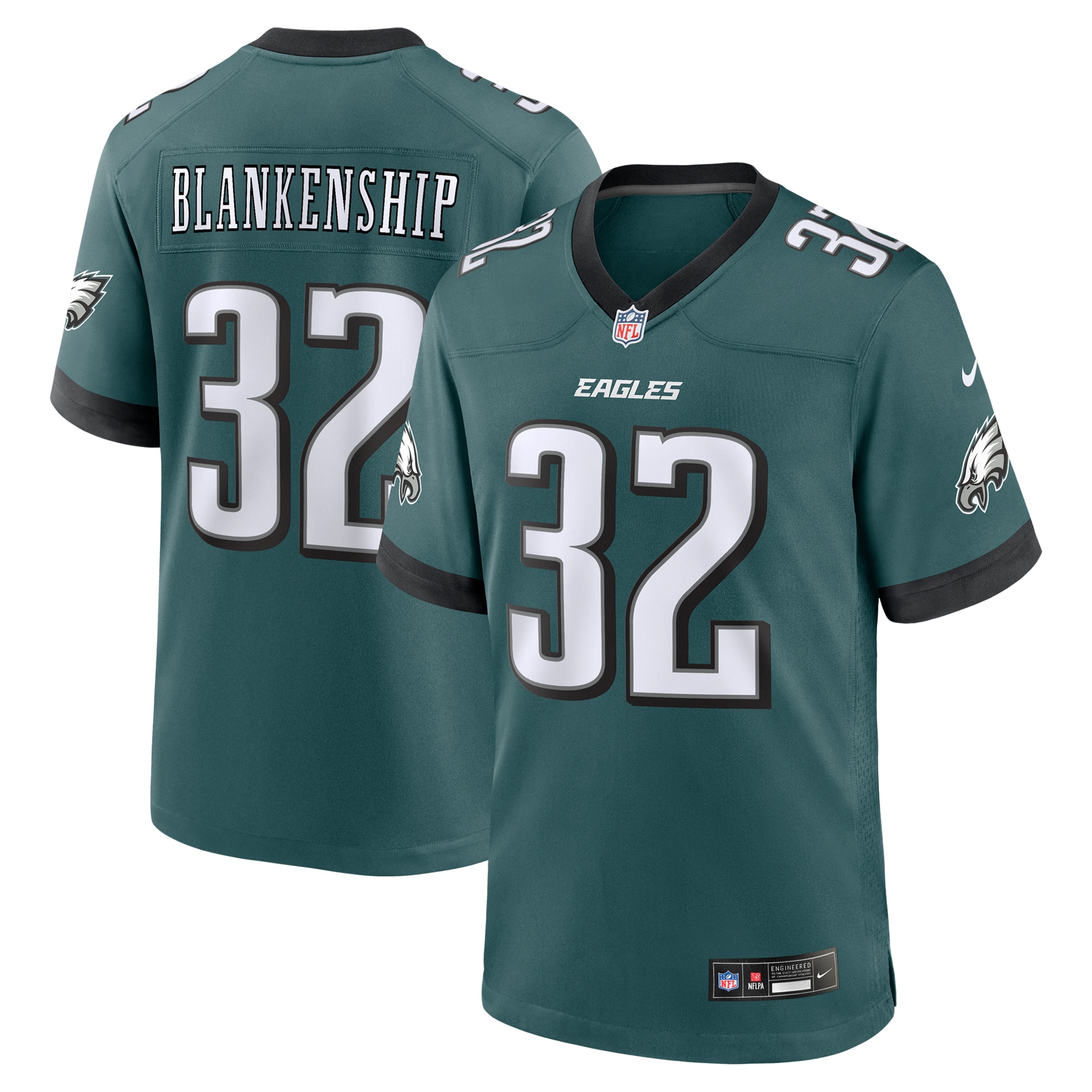 Philadelphia Eagles Reed Blankenship Midnight Green Team Game NFL Jersey Men's