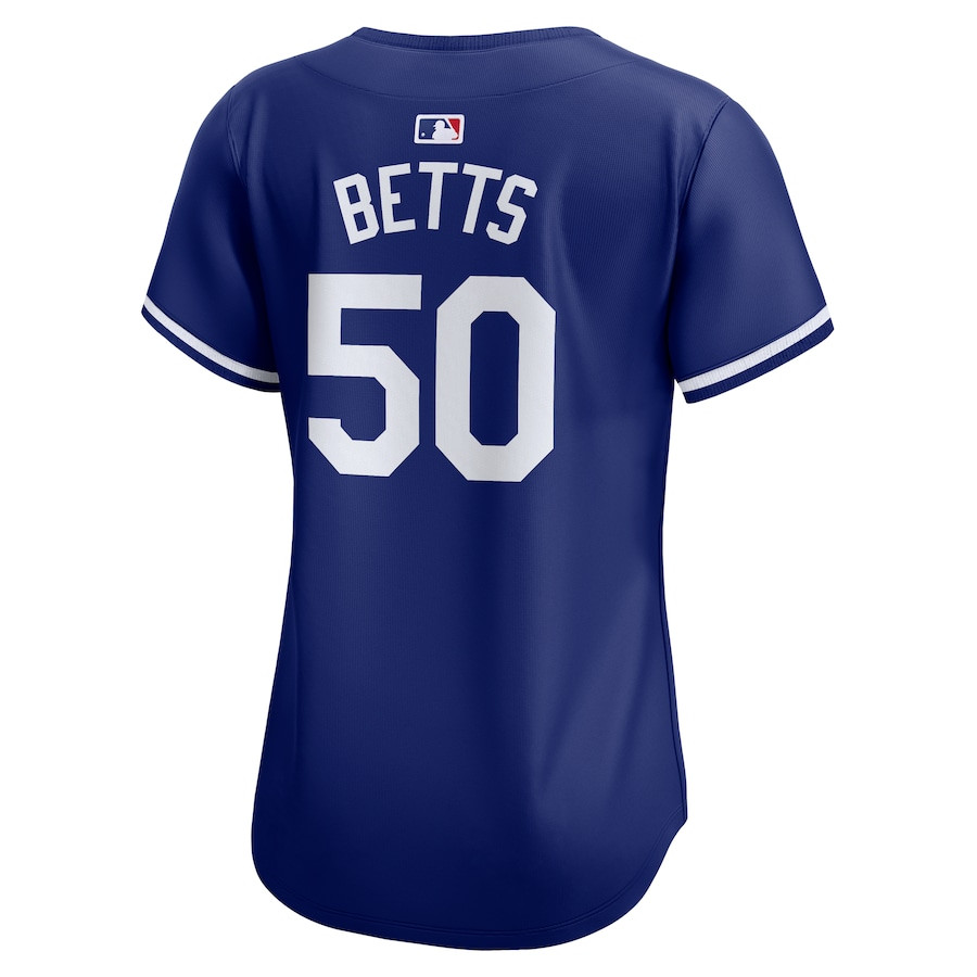 Mookie Betts 50 Los Angeles Dodgers 2024 World Series Alternate Limited Royal MLB Jersey Women's