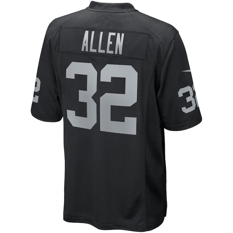 Marcus Allen 32 Las Vegas Raiders Game Retired Black NFL Jersey Men's