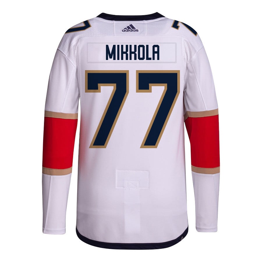 Niko Mikkola 77 Florida Panthers 2024 STANLEY CUP Final Away Breakaway White NHL Jersey Men's