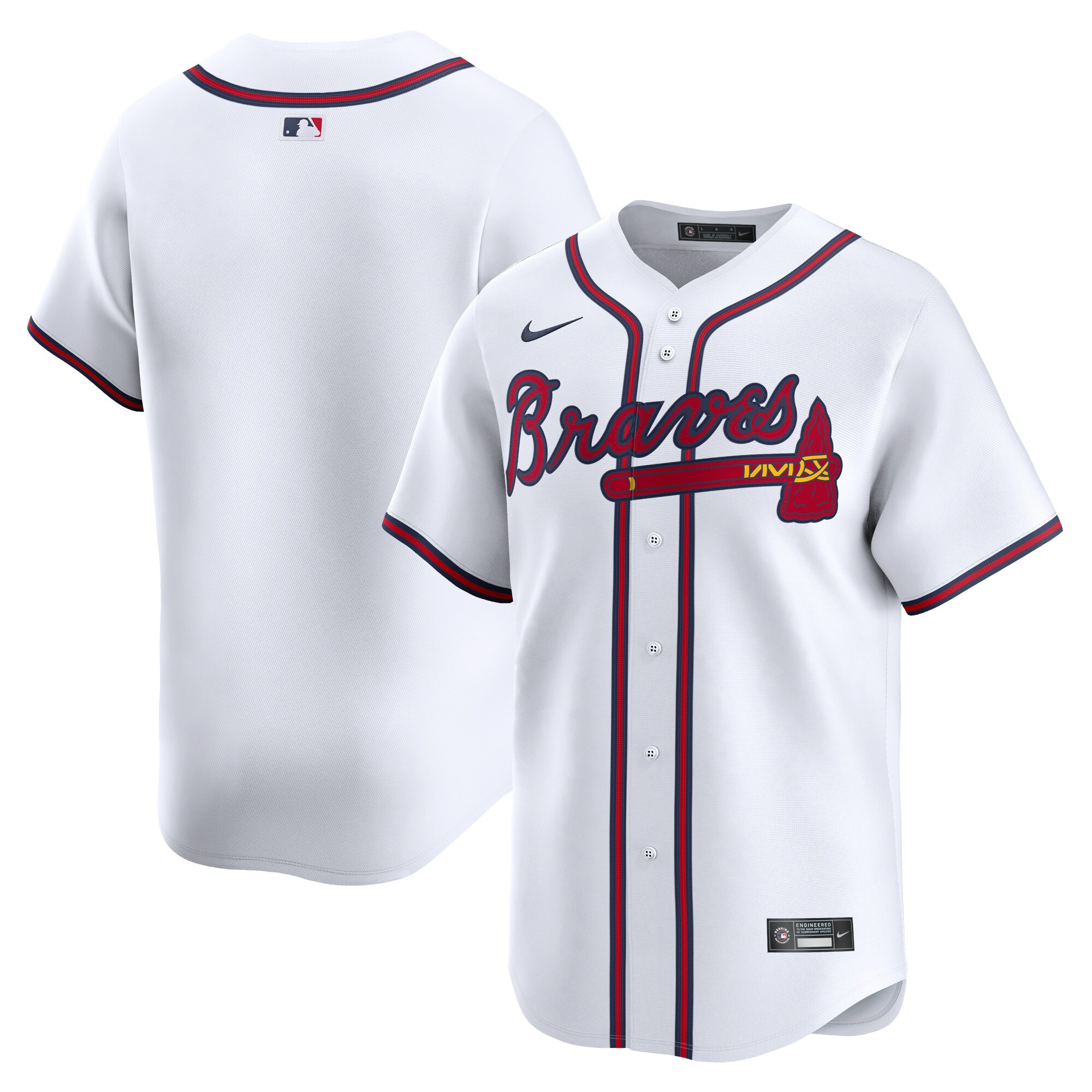 Atlanta Braves White Home Limited MLB Jersey Youth