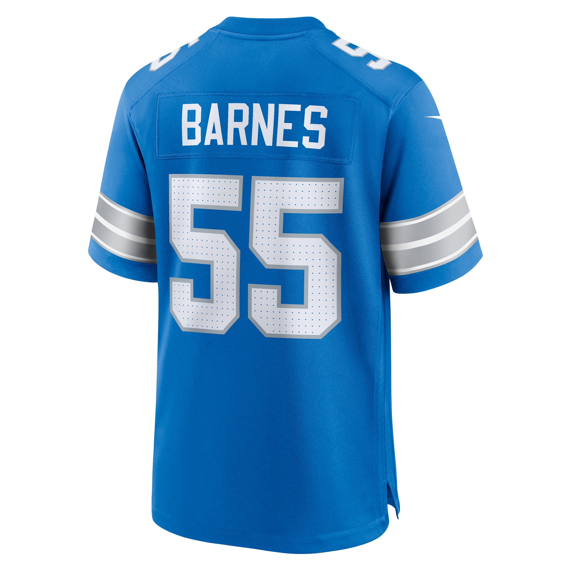 Detroit Lions Derrick Barnes Blue Team Game NFL Jersey Men's