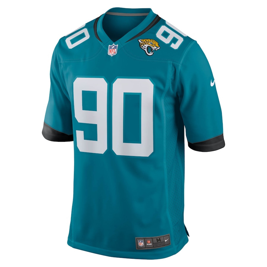 Esezi Otomewo 90 Jacksonville Jaguars Team Game Teal NFL Jersey Men's
