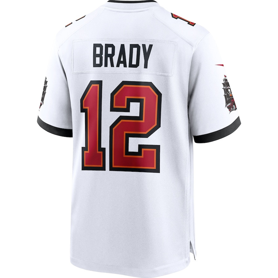 Tom Brady 12 Tampa Bay Buccaneers Game White NFL Jersey Men's