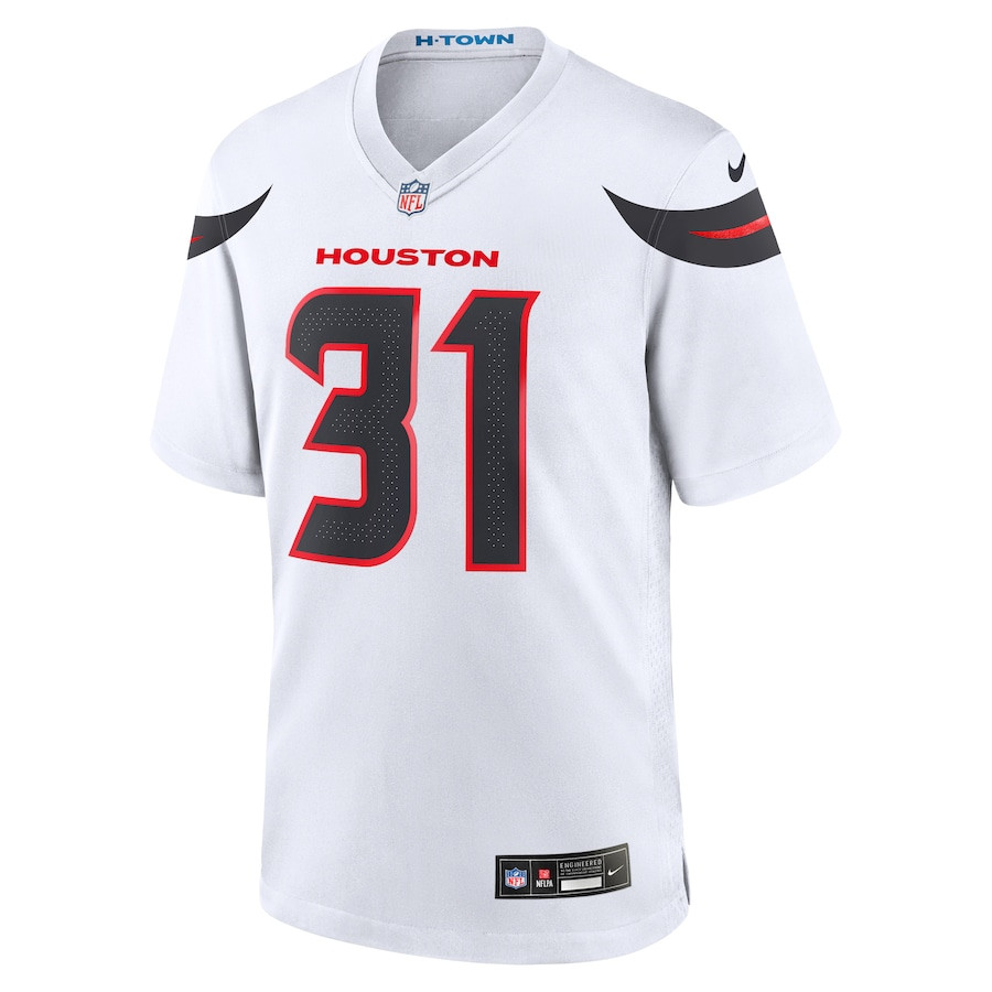 Dameon Pierce 31 Houston Texans Game White NFL Jersey Men's