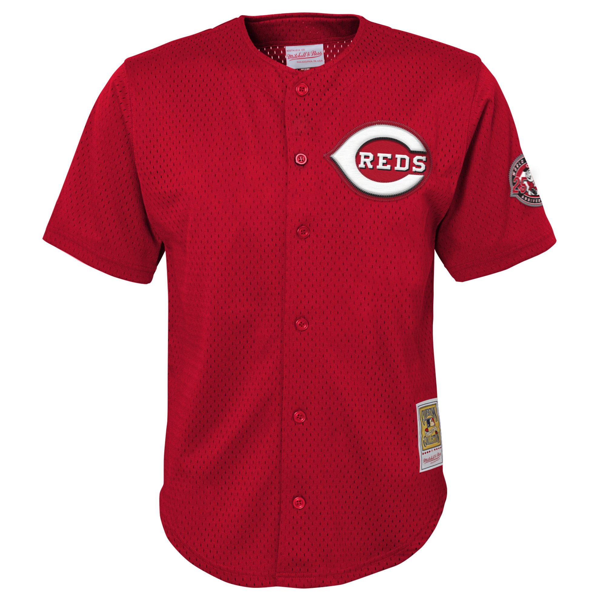 Cincinnati Reds Ken Griffey Jr. Mitchell Ness Red Cooperstown Collection Mesh Batting Practice MLB Jersey Youth
