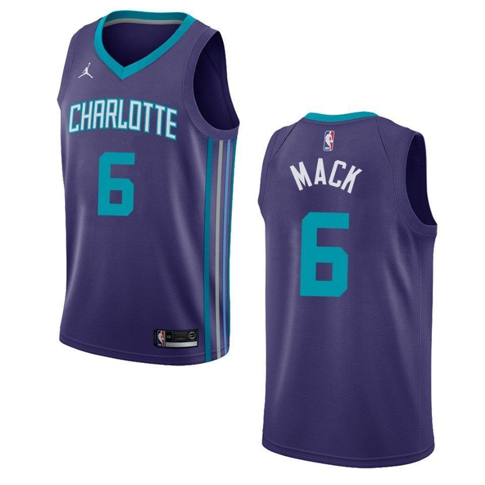Charlotte Hornets 6 Shelvin Mack Statement Swingman Purple NBA Jersey Men's