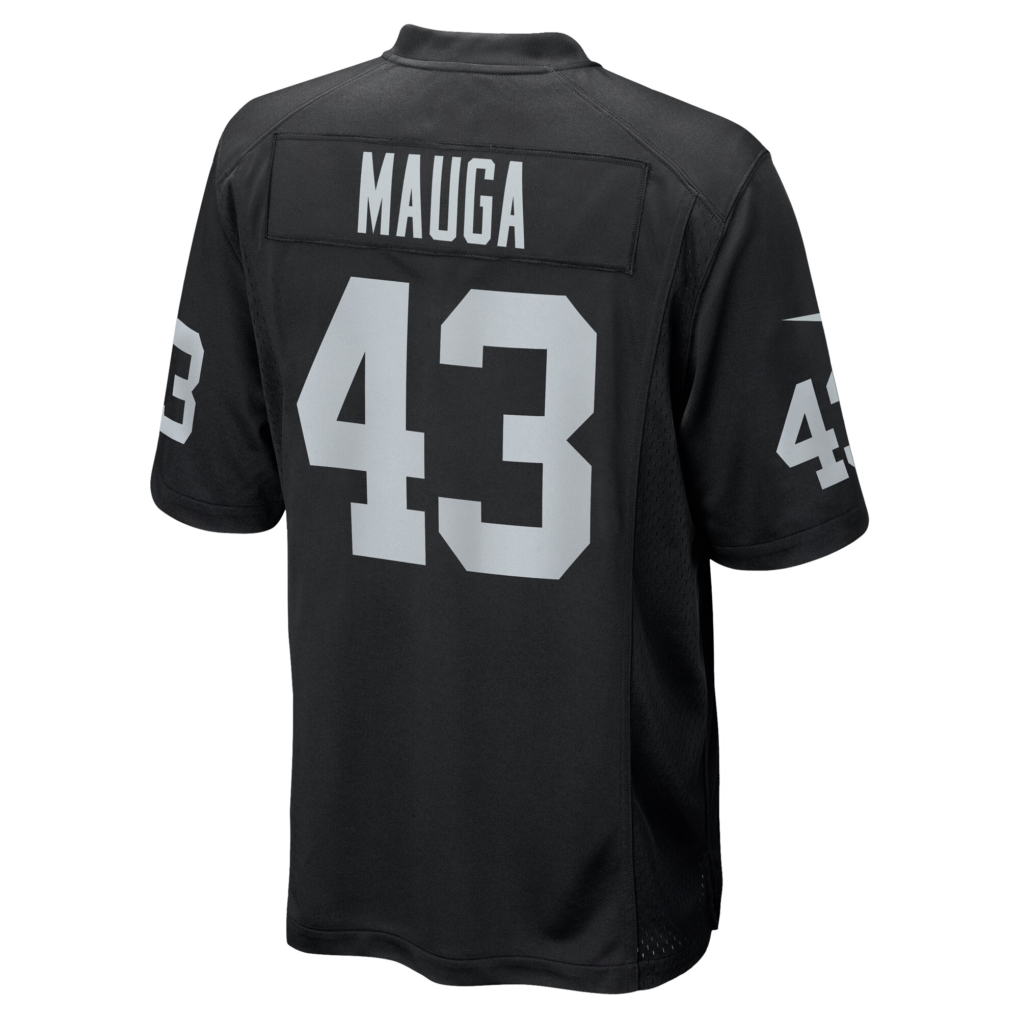 Las Vegas Raiders Kanai Mauga Black Team Game NFL Jersey Men's