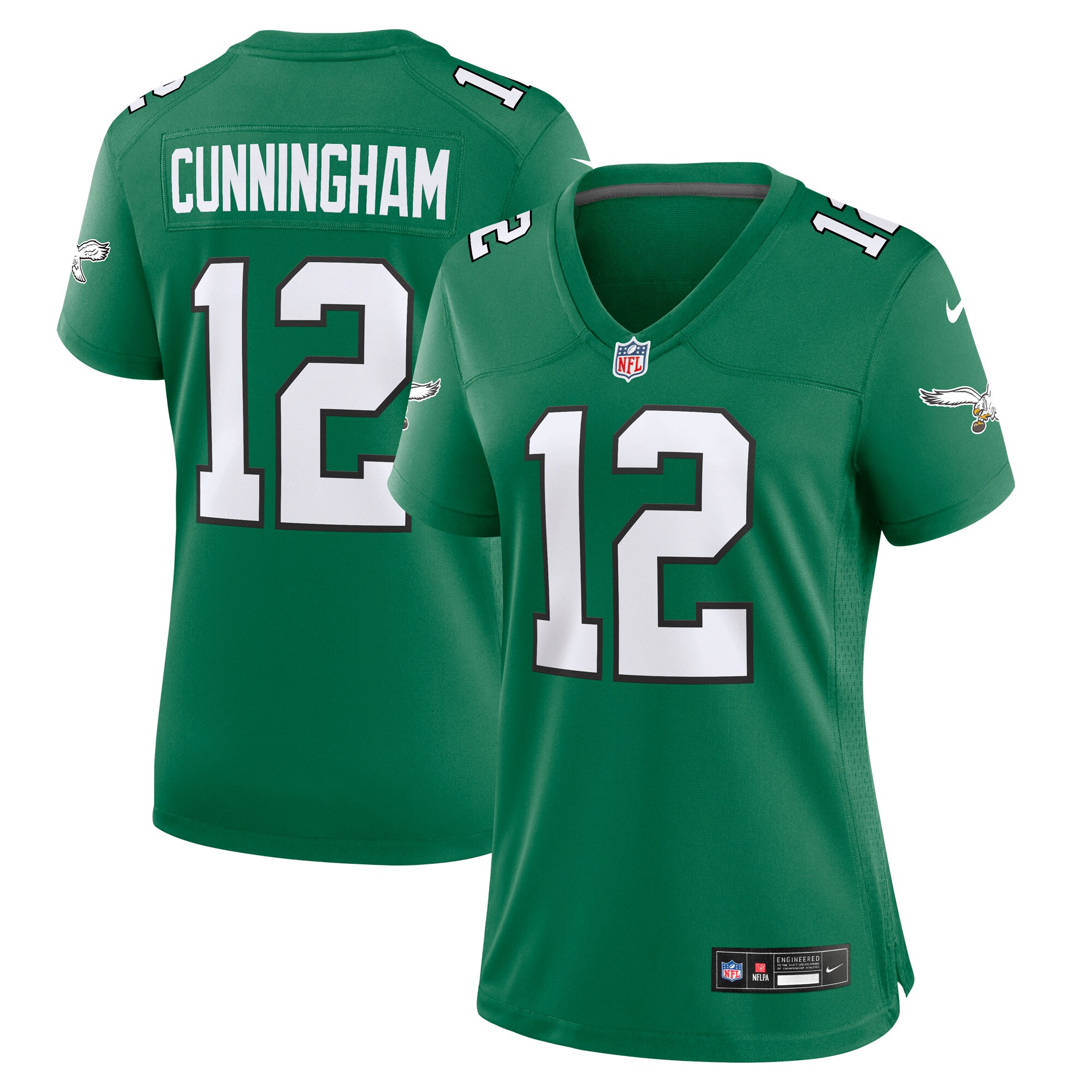 Philadelphia Eagles Randall Cunningham Kelly Green Alternate Game NFL Jersey Women's
