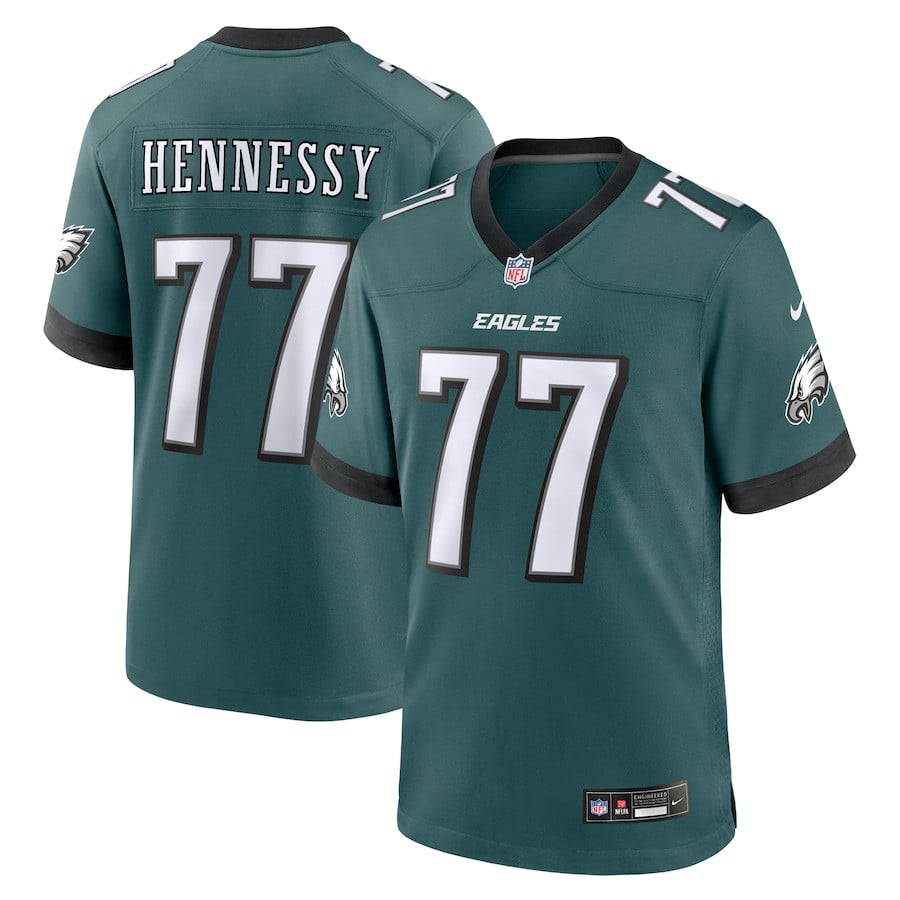 Matt Hennessy 77 Philadelphia Eagles Game Midnight Green NFL Jersey Men's