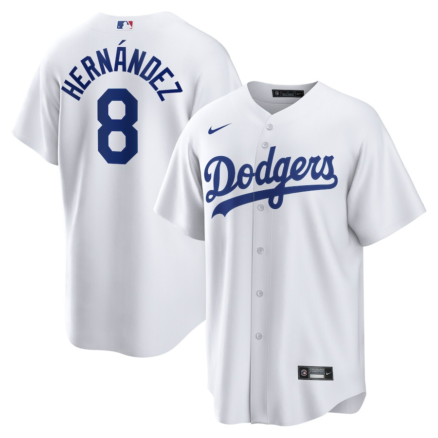 Enrique Hernandez 8 Los Angeles Dodgers Home White MLB Jersey Men's
