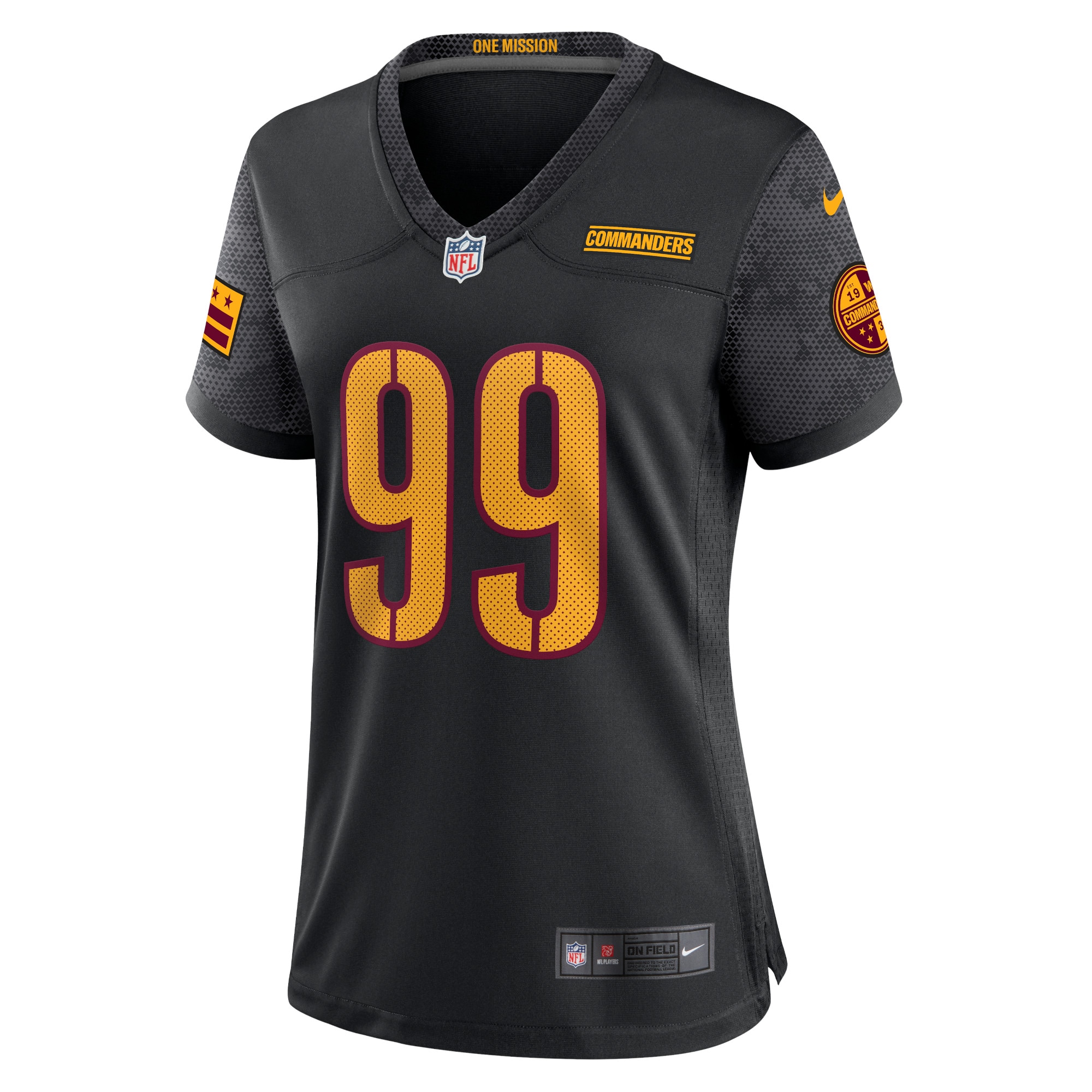 Washington Commanders Chase Young Black Player NFL Jersey Women's