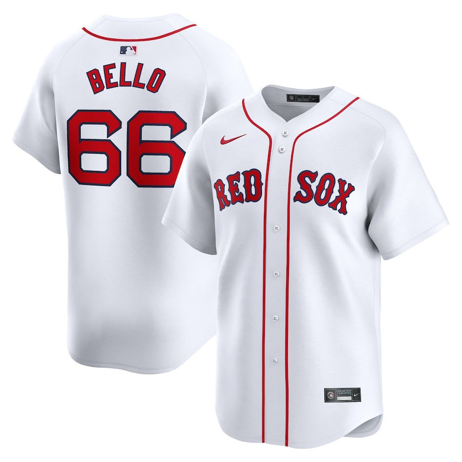 Brayan Bello 66 Boston Red Sox Home Limited White MLB Jersey Men's