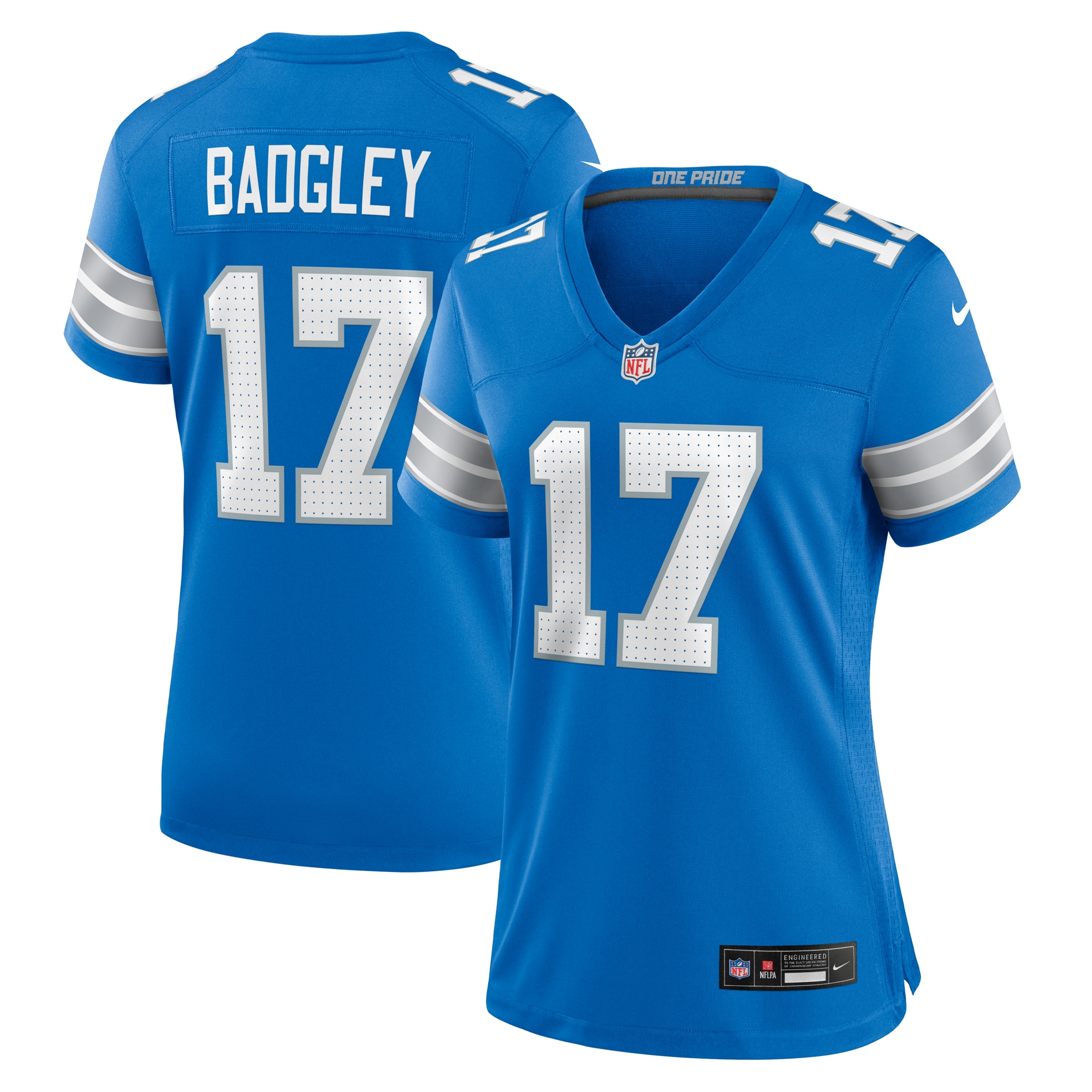 Detroit Lions Michael Badgley Blue Team Game NFL Jersey Women's