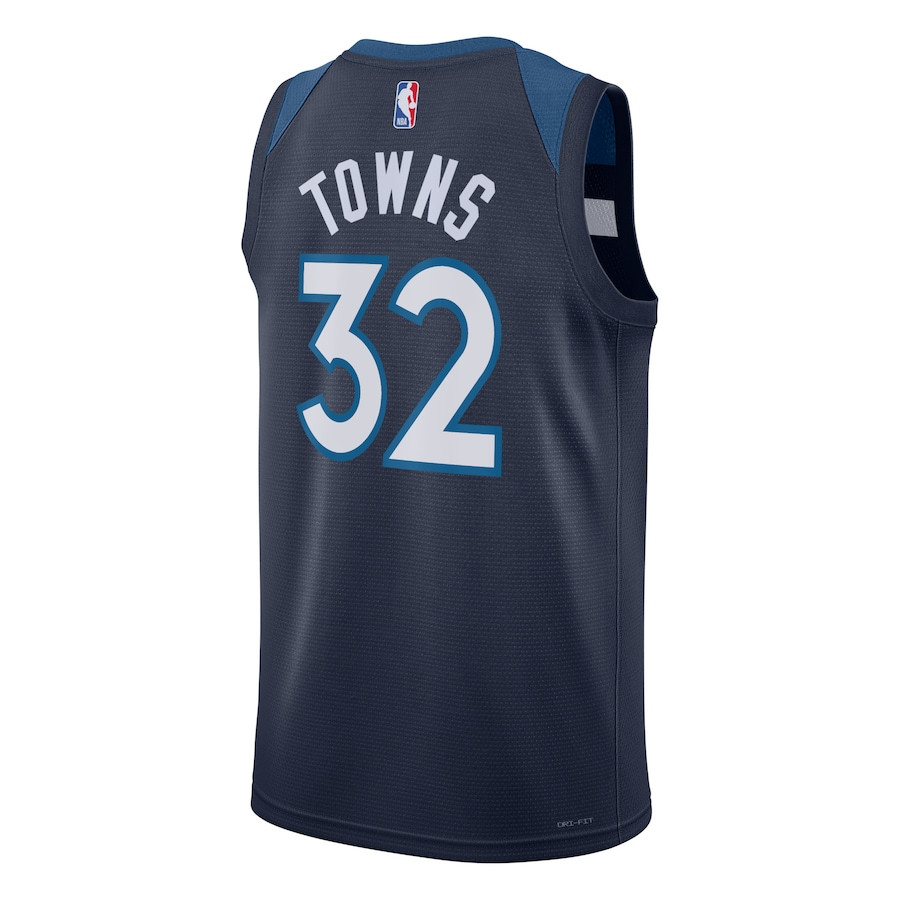 Karl-Anthony Towns 32 Minnesota Timberwolves Unisex Swingman Icon Edition Navy NBA Jersey Unisex