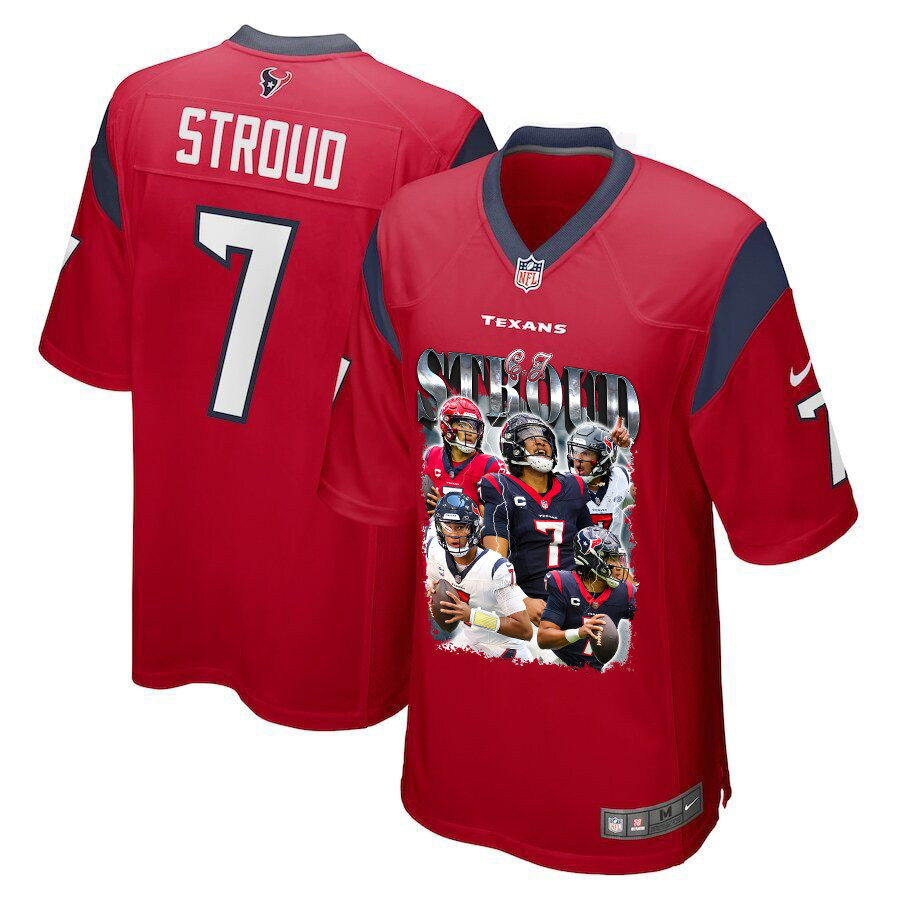 C.J. Stroud 7 Houston Texans The Gunslinger Game Red NFL Jersey Men's