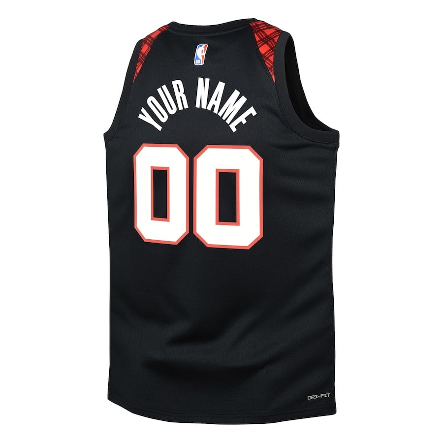 Portland Trail Blazers 2023/24 City Edition Swingman Custom Black NBA Jersey Youth