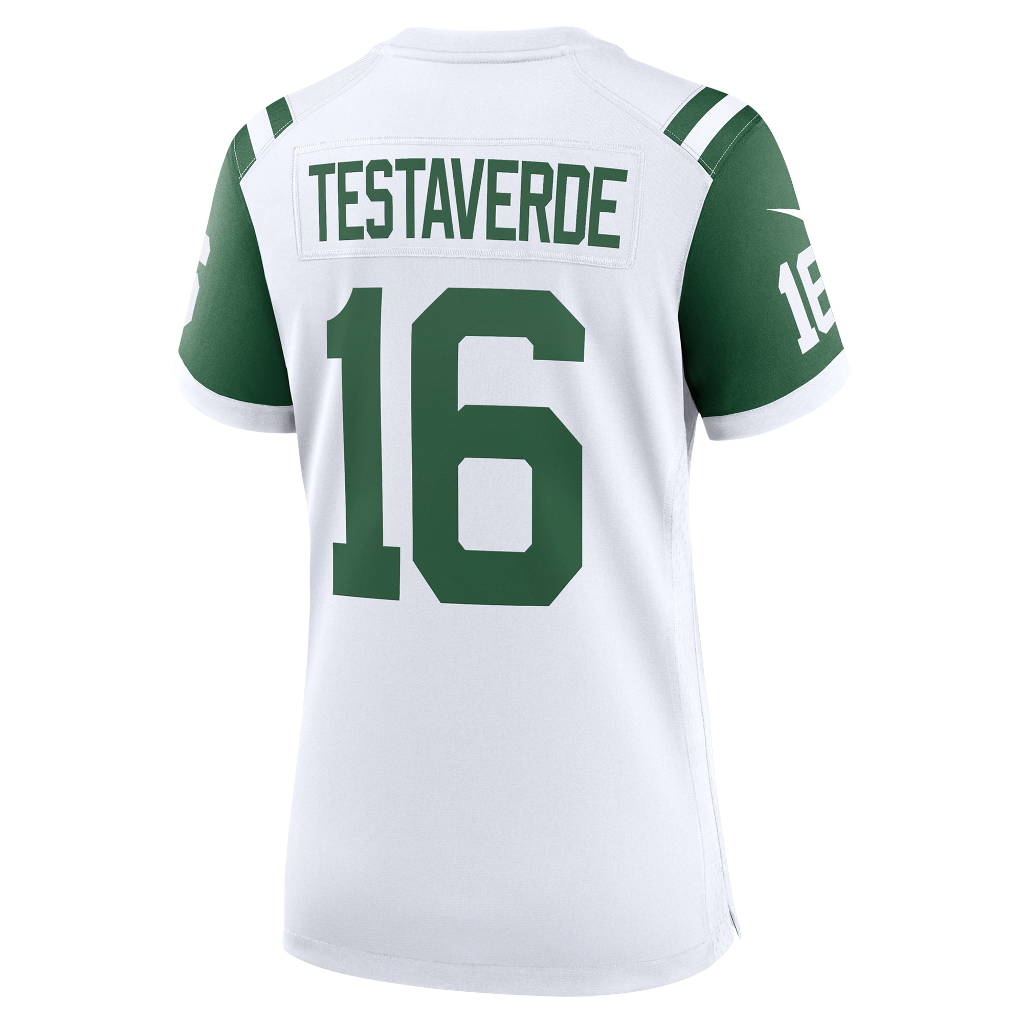 New York Jets Vinny Testaverde White Classic Alternate Retired Player Game NFL Jersey Women's