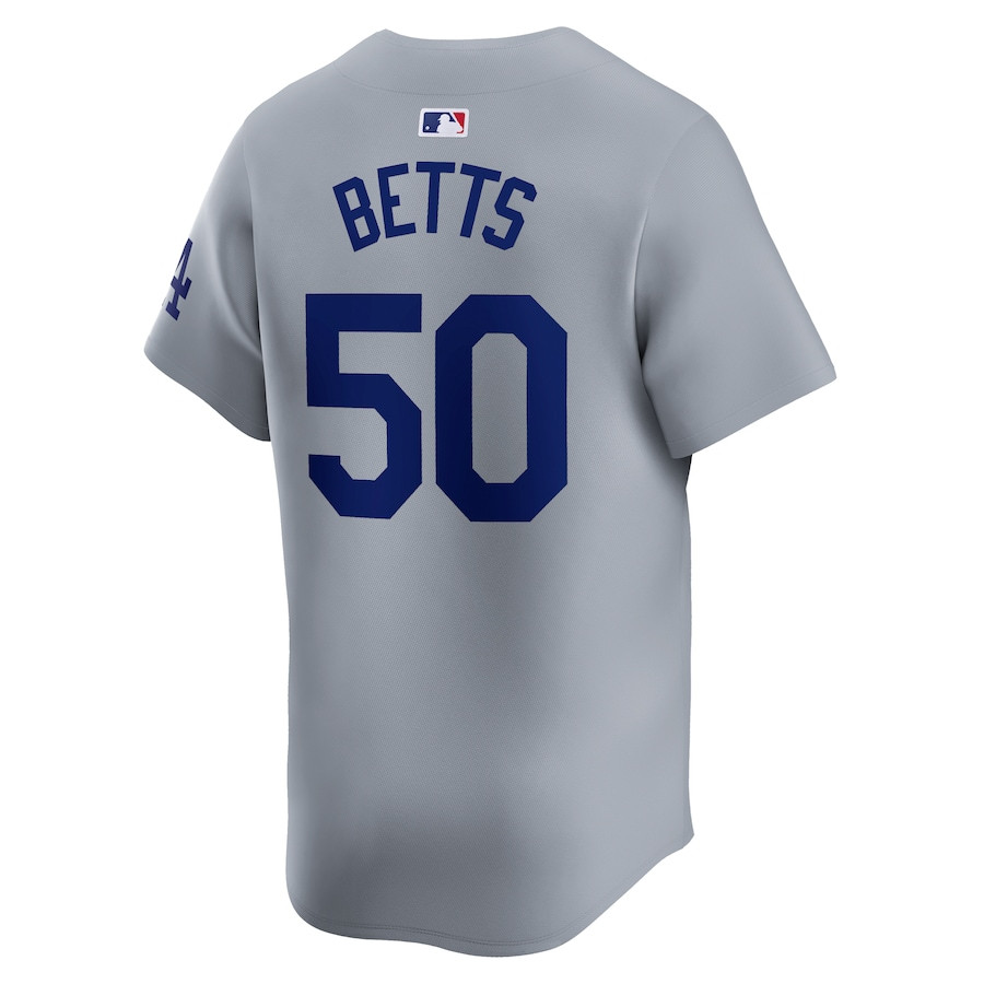 Mookie Betts 50 Los Angeles Dodgers 2024 World Series Alternate Limited Player Gray MLB Jersey Men's