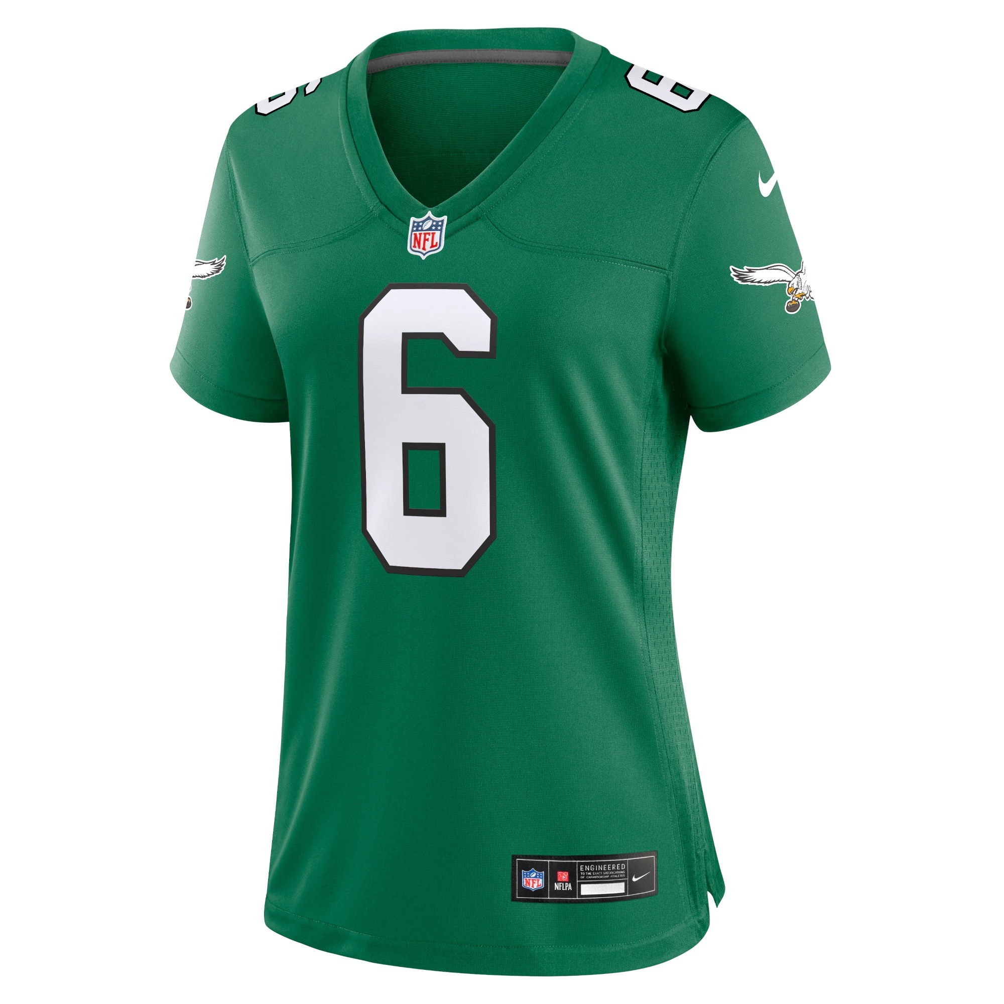 Philadelphia Eagles DeVonta Smith Kelly Green Player NFL Jersey Women's