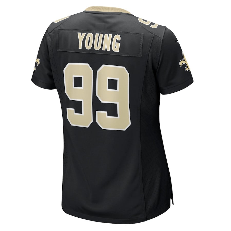 Chase Young 99 New Orleans Saints Game Black NFL Jersey Women's