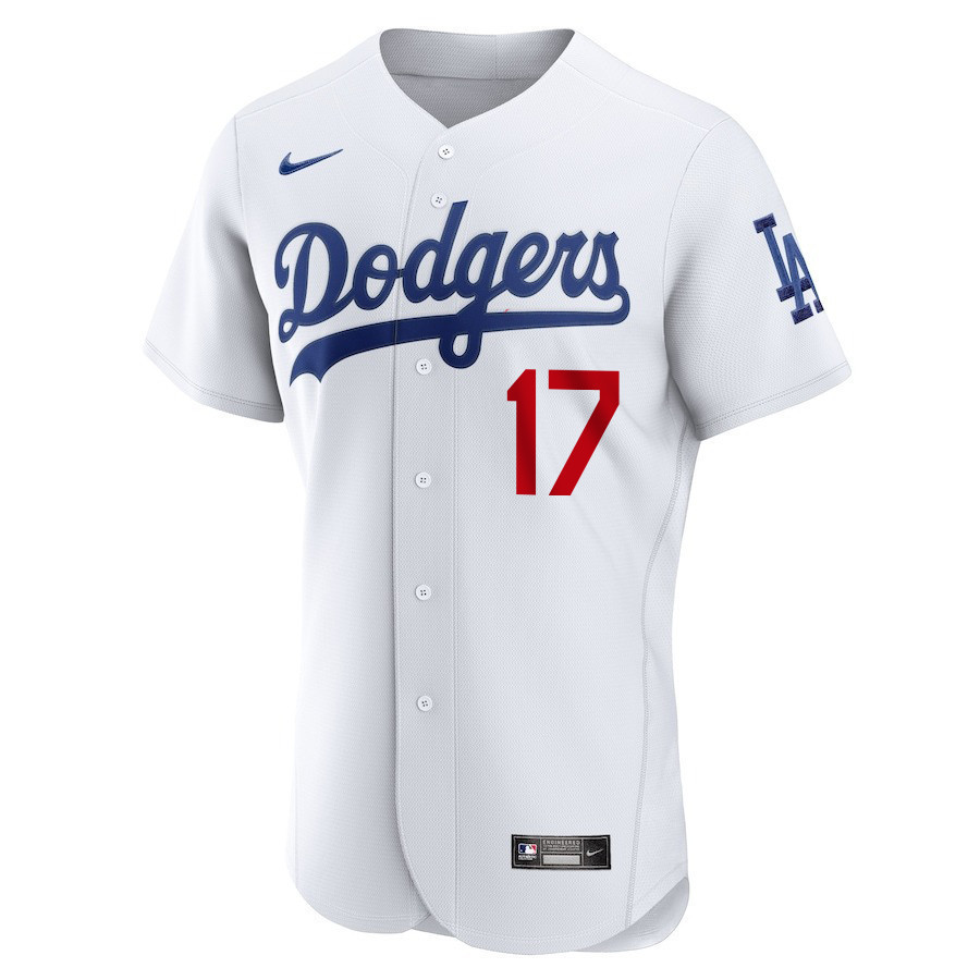 Shohei Ohtani 17 Los Angeles Dodgers Signed ShoTime 2023 Home ELITE White MLB Jersey Men's