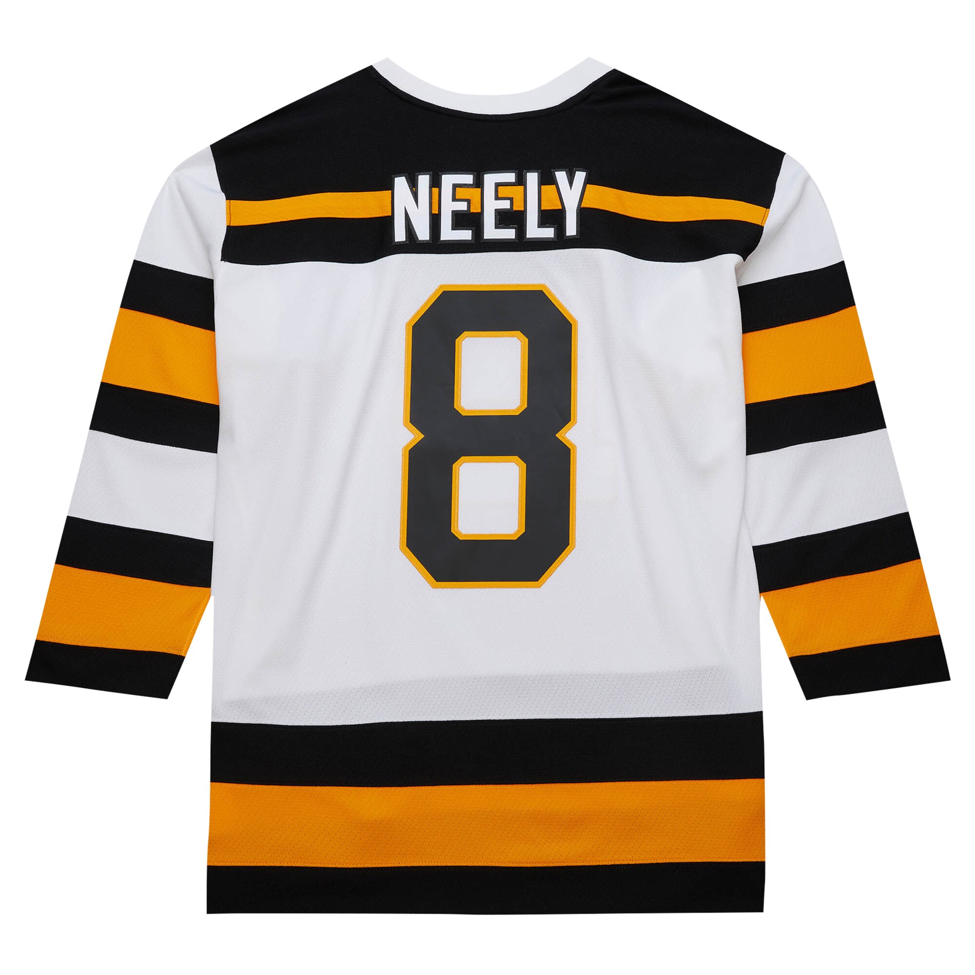 Boston Bruins Cam Neely Mitchell Ness White 1991/92 Alternate Captain Blue Line Player NHL Jersey Men's