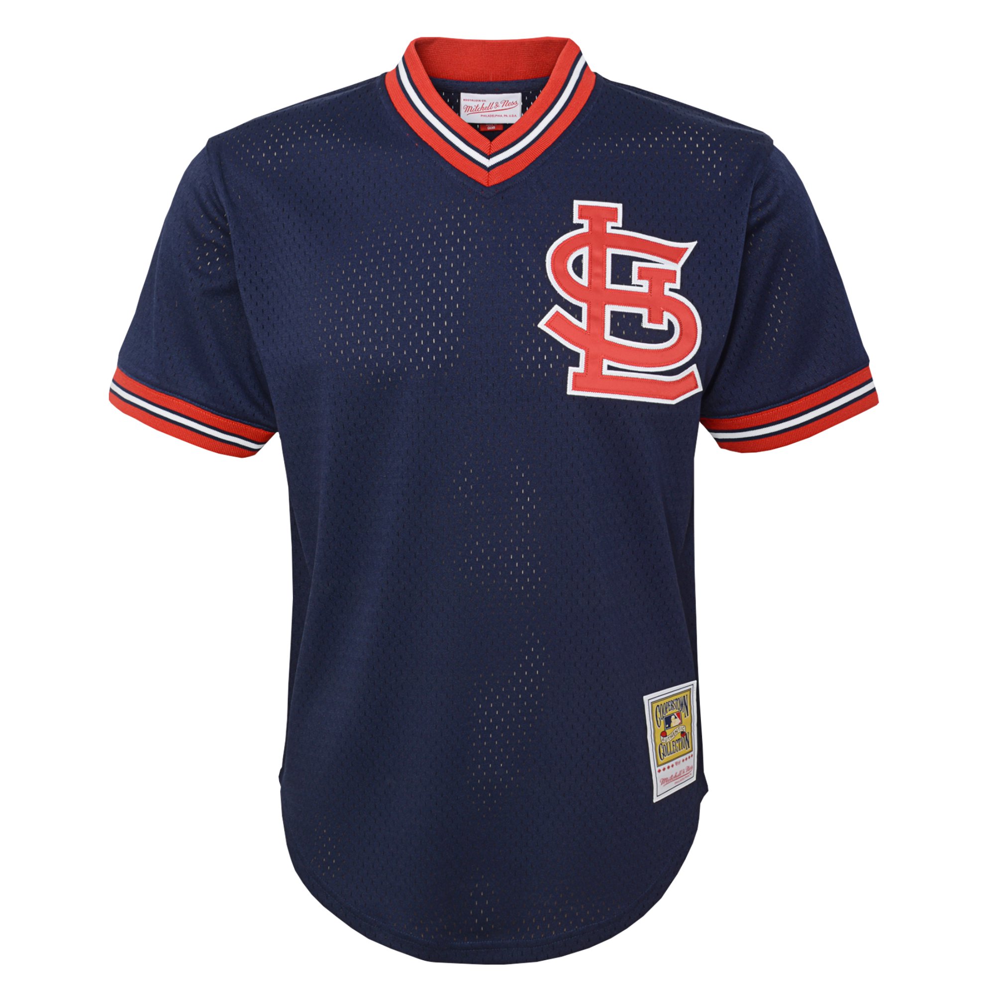 St. Louis Cardinals Ozzie Smith Mitchell Ness Navy Cooperstown Collection Mesh Batting Practice MLB Jersey Youth