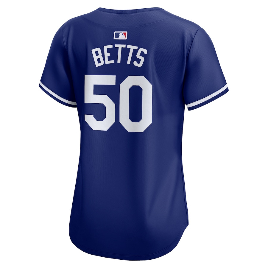 Mookie Betts 50 Los Angeles Dodgers Alternate Limited Royal MLB Jersey Women's