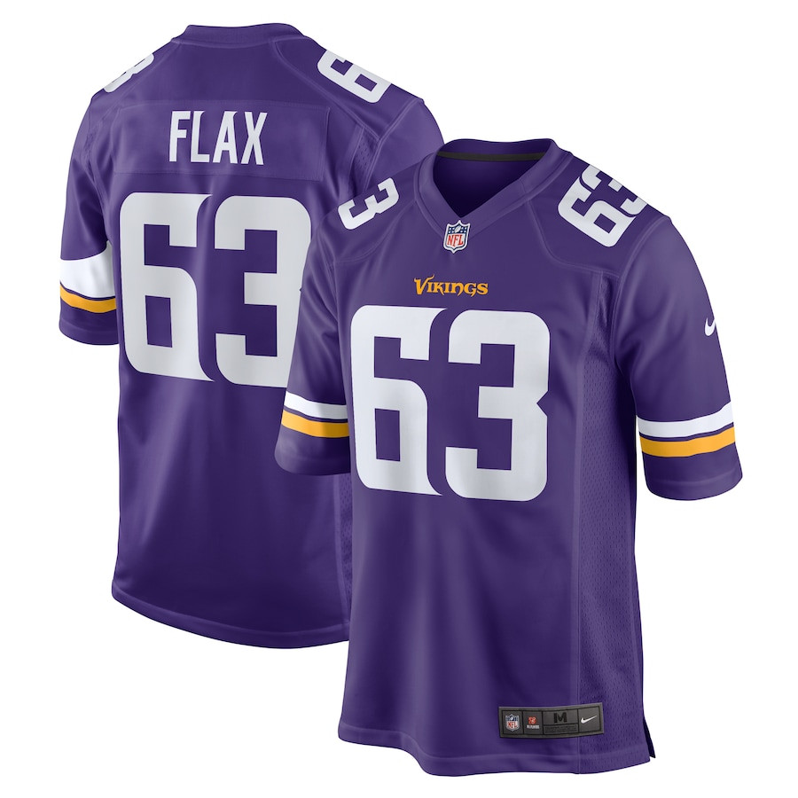 Jeremy Flax 63 Minnesota Vikings Game Purple NFL Jersey Men's