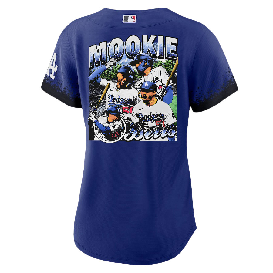 Mookie Betts 50 Los Angeles Dodgers Stadium 2023 City Connect Player Royal MLB Jersey Women's