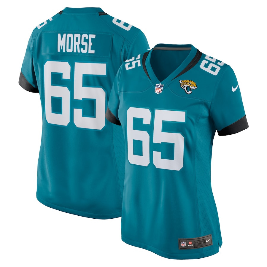 Mitch Morse 65 Jacksonville Jaguars Alternate Game Teal NFL Jersey Women's