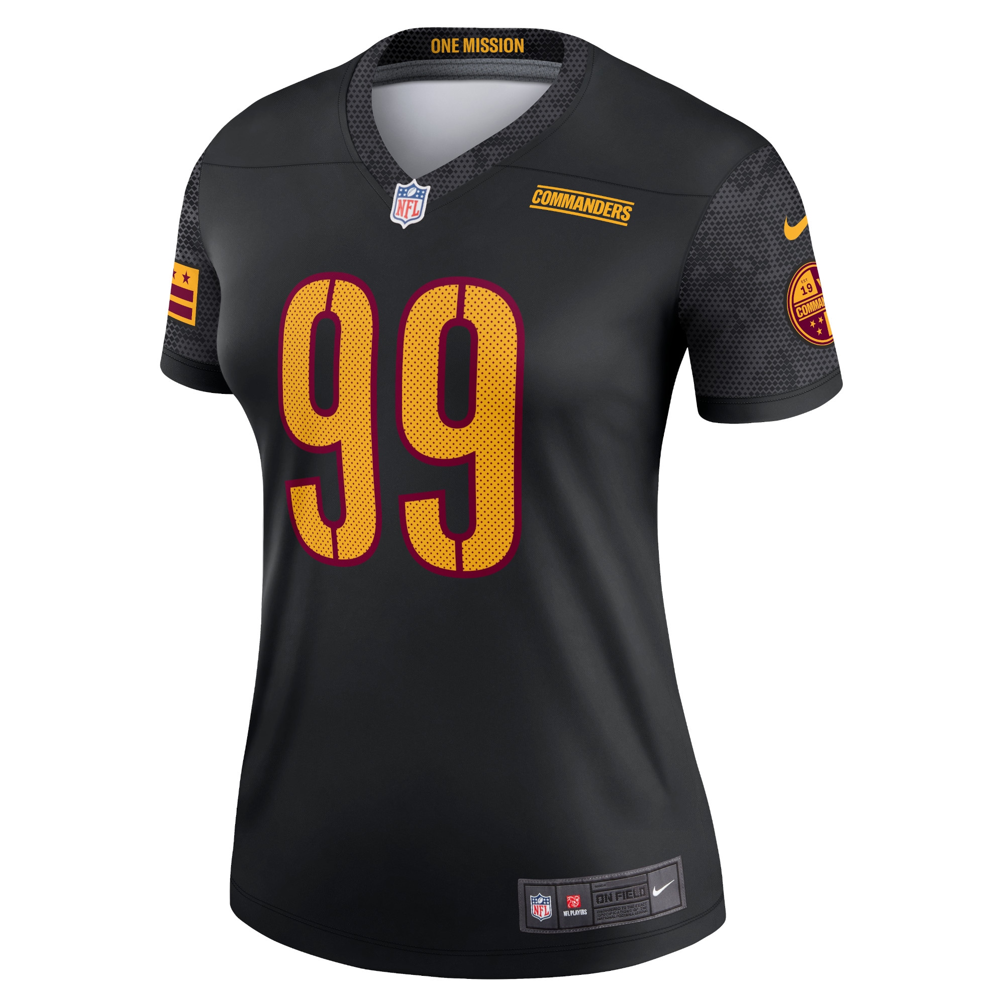 Washington Commanders Chase Young Black Alternate Legend Player Performance Top NFL Jersey Women's