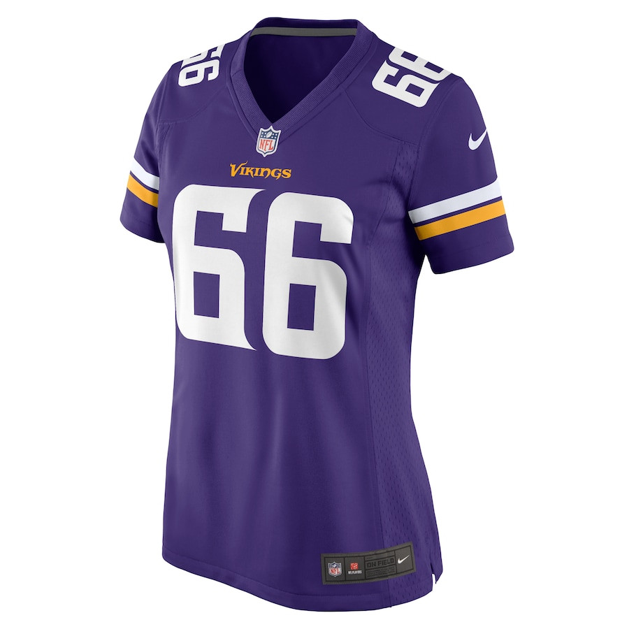 Dalton Risner 66 Minnesota Vikings Game Purple NFL Jersey Women's