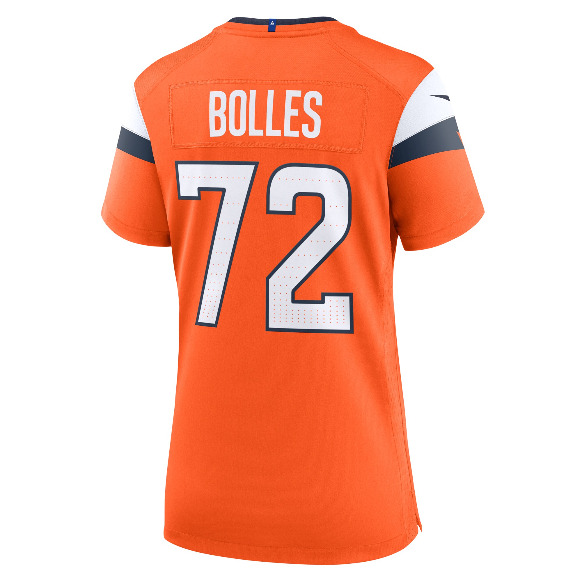 Denver Broncos Garett Bolles Orange Team Game NFL Jersey Women's