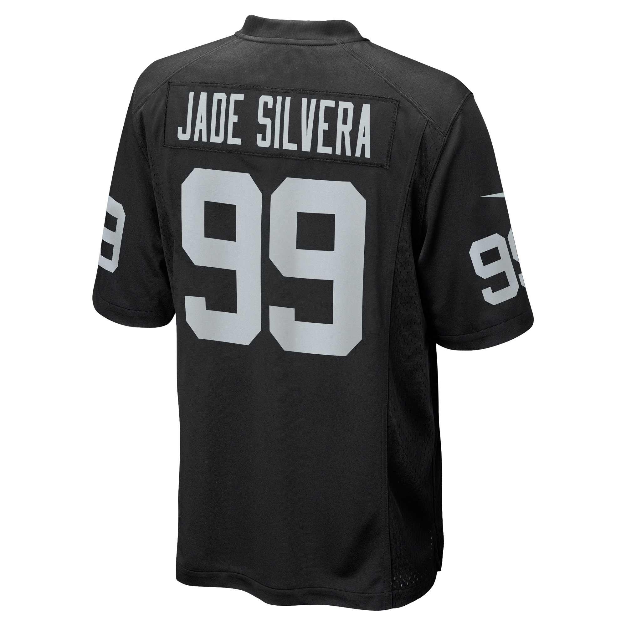 Las Vegas Raiders Nesta Jade Silvera Black Team Game NFL Jersey Men's