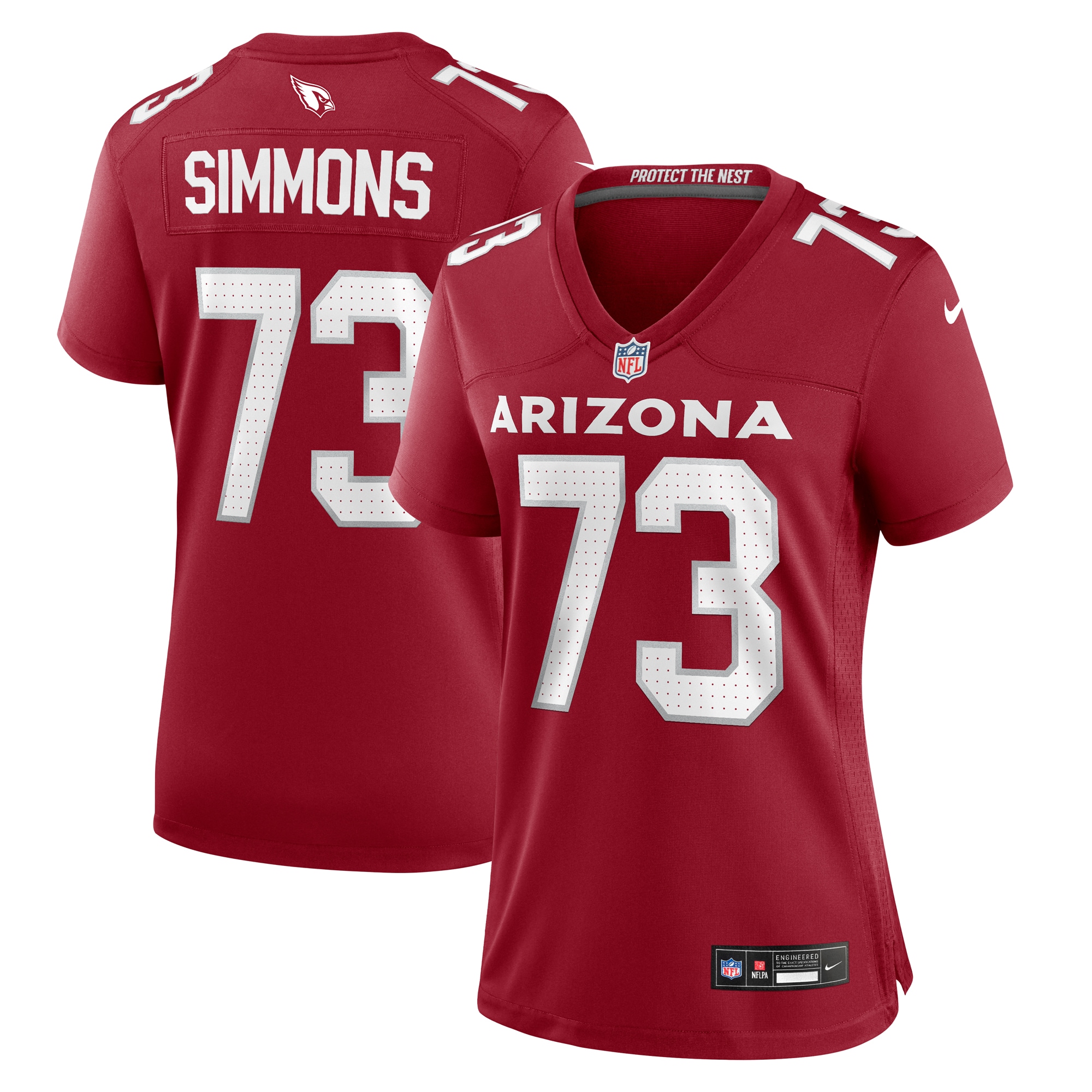Arizona Cardinals Lachavious Simmons Cardinal Team Game NFL Jersey Women's