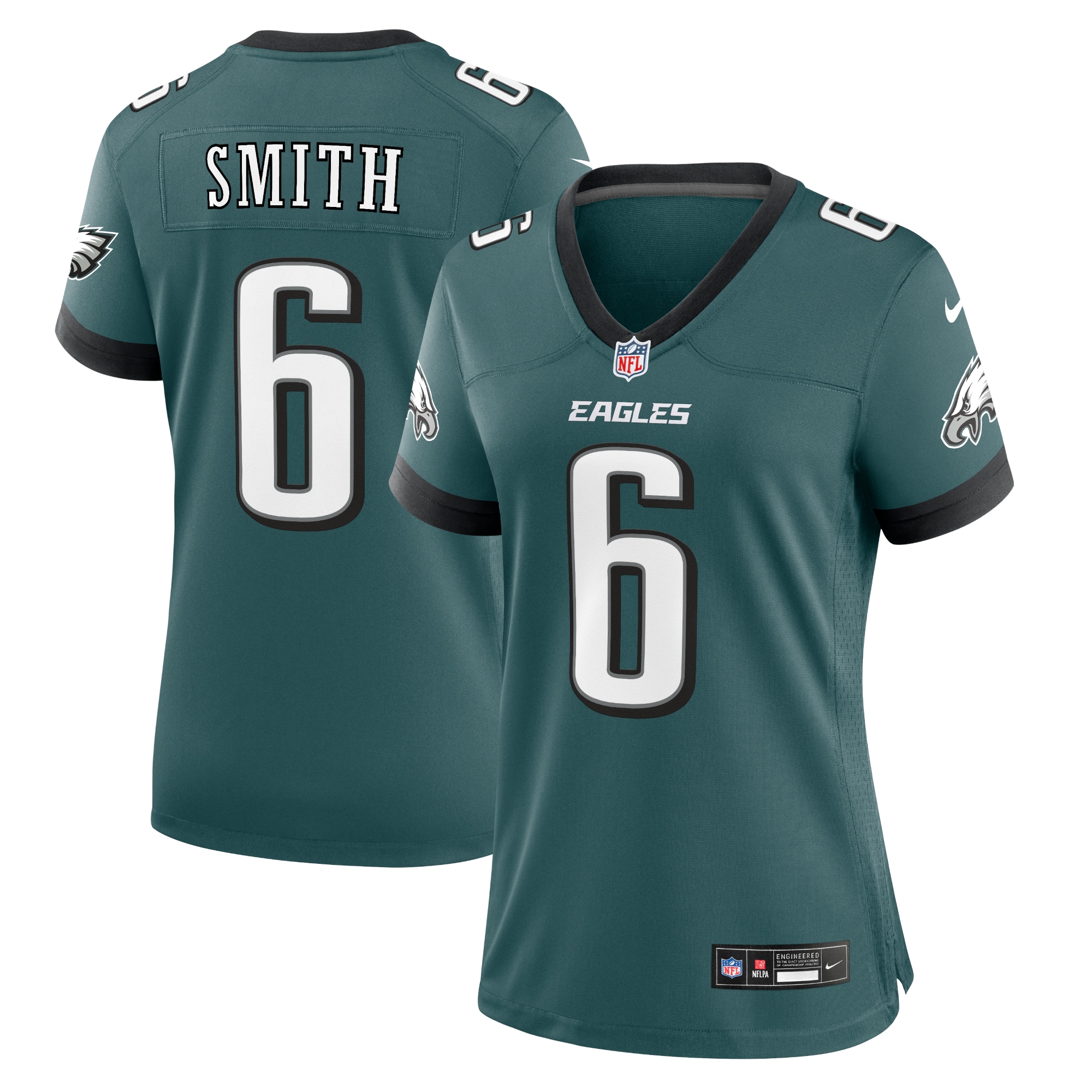 Philadelphia Eagles DeVonta Smith Midnight Green Team Game NFL Jersey Women's