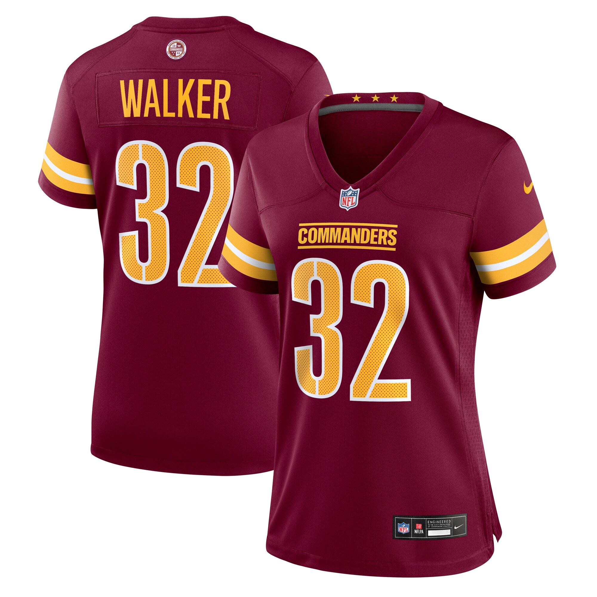 Washington Commanders Mykal Walker Burgundy Game NFL Jersey Women's
