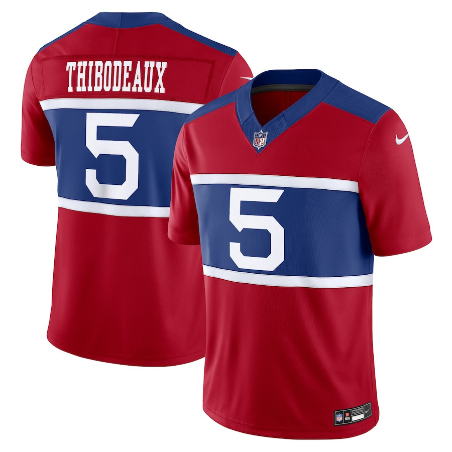 Kayvon Thibodeaux 5 New York Giants Alternate Vapor F.U.S.E. Limited Century Red NFL Jersey Men's