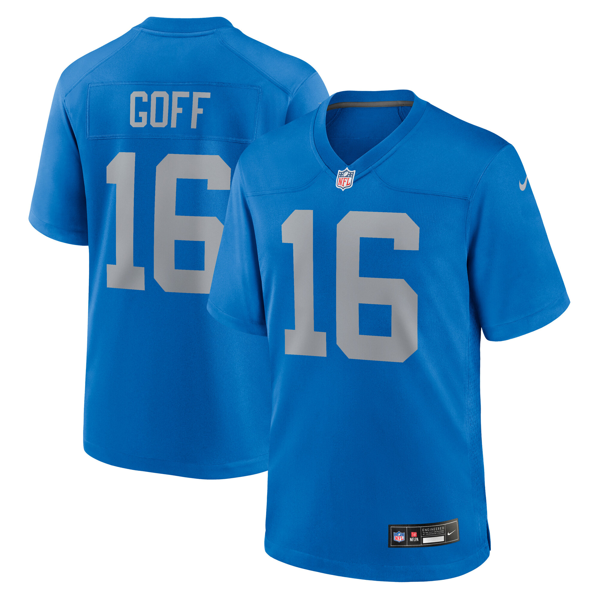 Detroit Lions Jared Goff Blue Alternate Game NFL Jersey Men's
