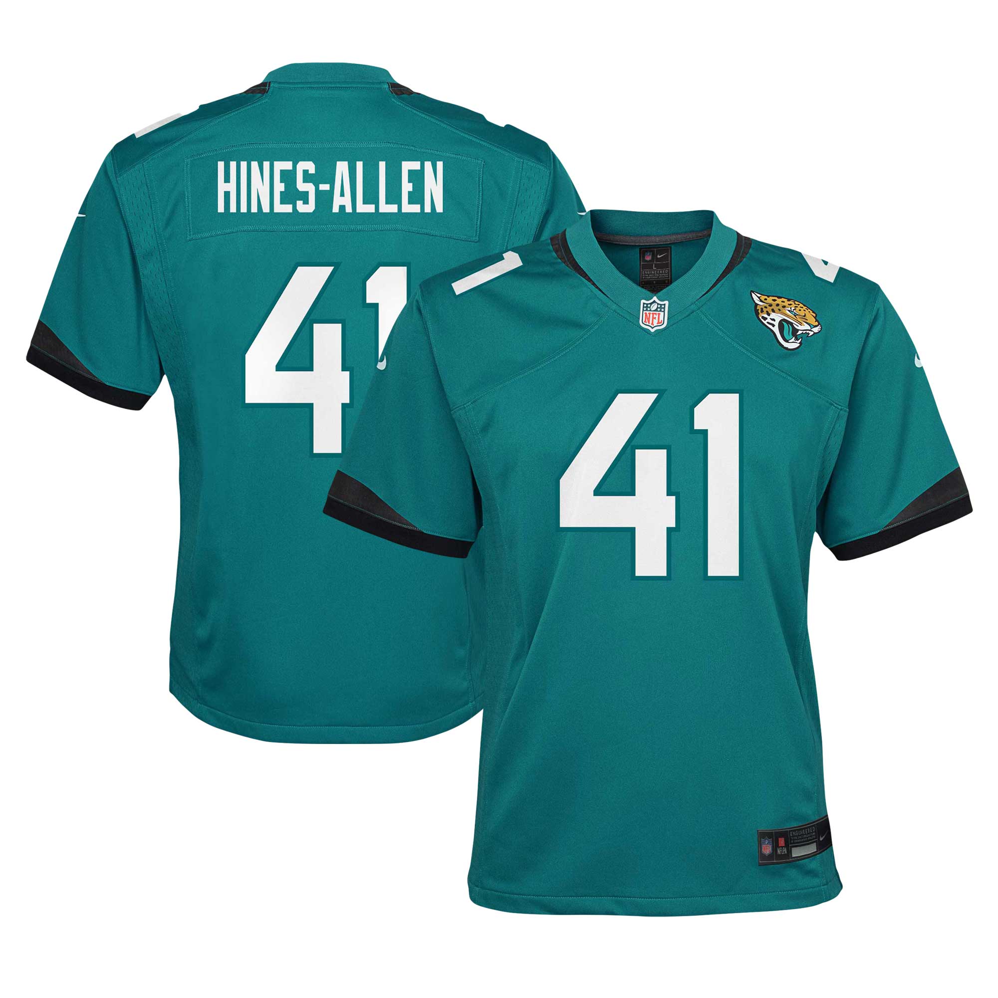 Jacksonville Jaguars Josh Hines-Allen Teal Team Game NFL Jersey Youth