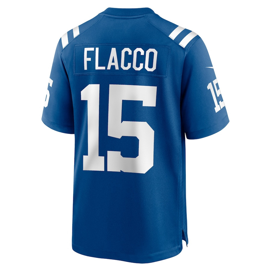 Joe Flacco 15 Indianapolis Colts Game Royal NFL Jersey Men's