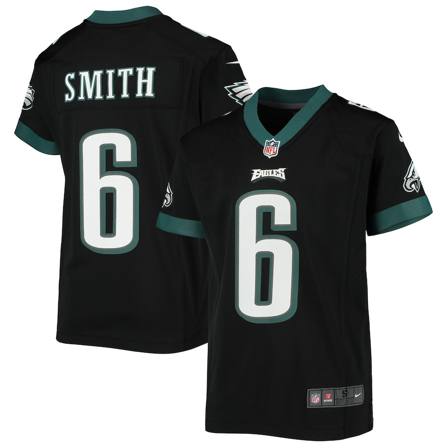 DeVonta Smith 6 Philadelphia Eagles Game Black NFL Jersey Youth