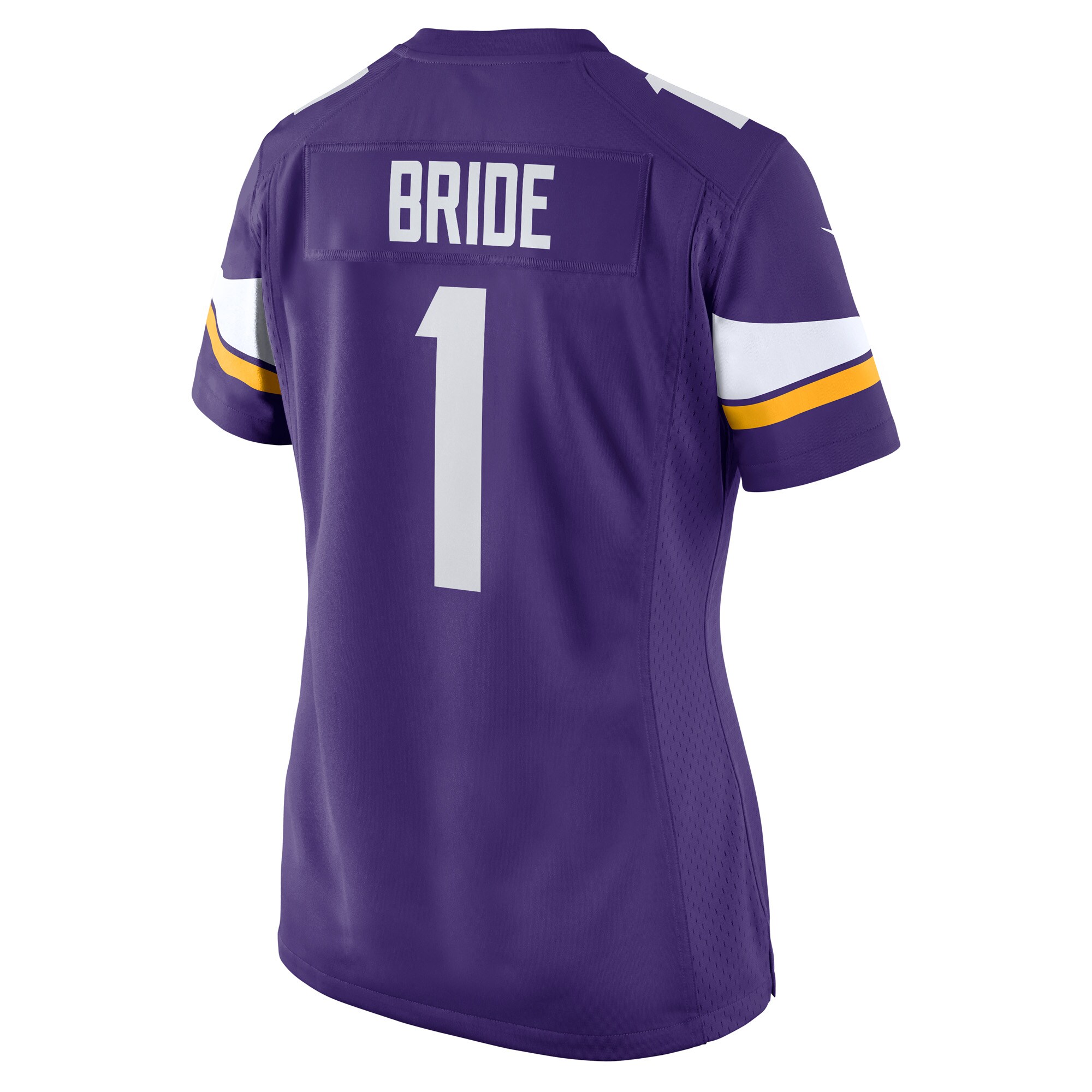 Minnesota Vikings Number 1 Bride Purple Game NFL Jersey Women's