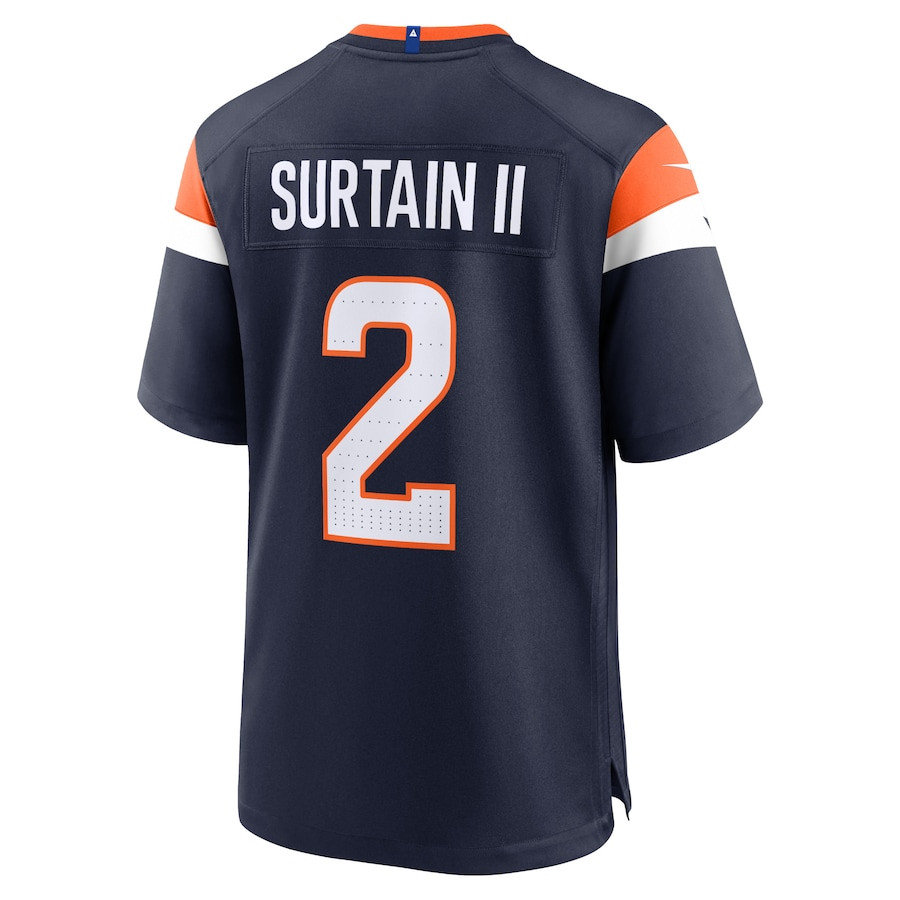 Patrick Surtain II 2 Denver Broncos Alternate Game Navy NFL Jersey Men's