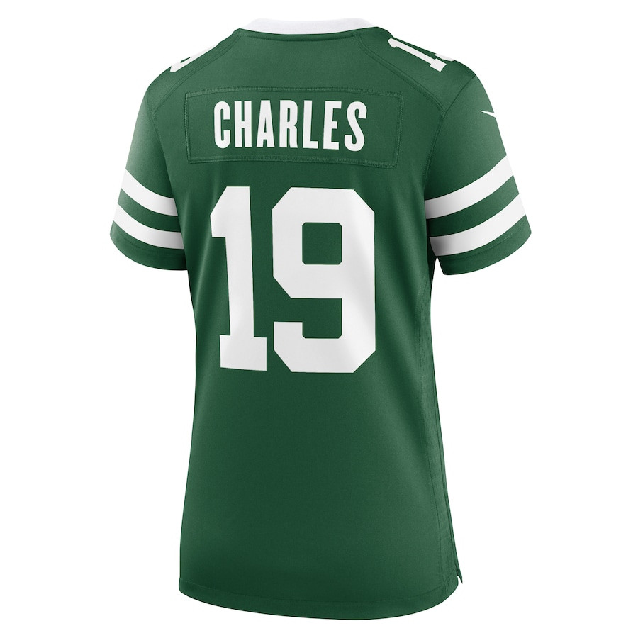 Irvin Charles 19 New York Jets Team Game Legacy Green NFL Jersey Women's