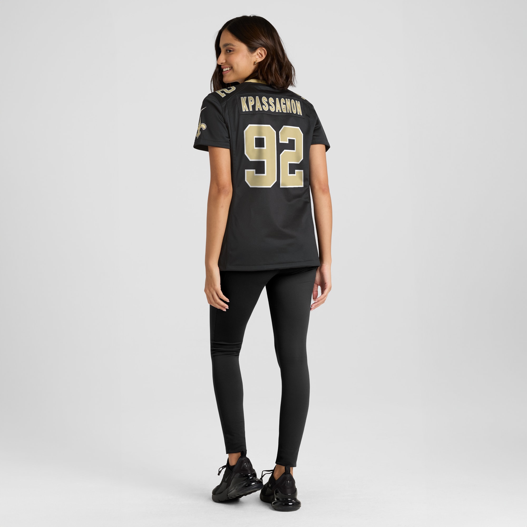 New Orleans Saints Tanoh Kpassagnon Black Game Player NFL Jersey Women's
